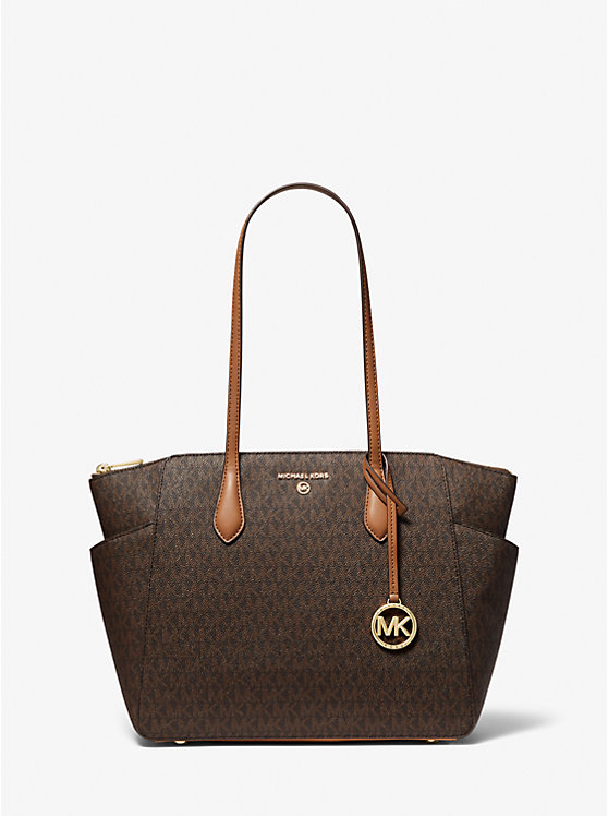 Michael Kors Marilyn Medium Logo Women Tote Bag BRN/ACORN | USALIS1262