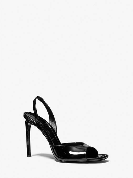 Michael Kors Marisa Patent Leather Women Sandals BLACK | USAWNV1921