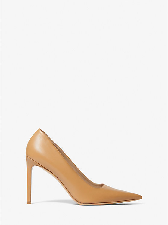 Michael Kors Martine Leather Women Pumps CAMEL | USAFDF1750