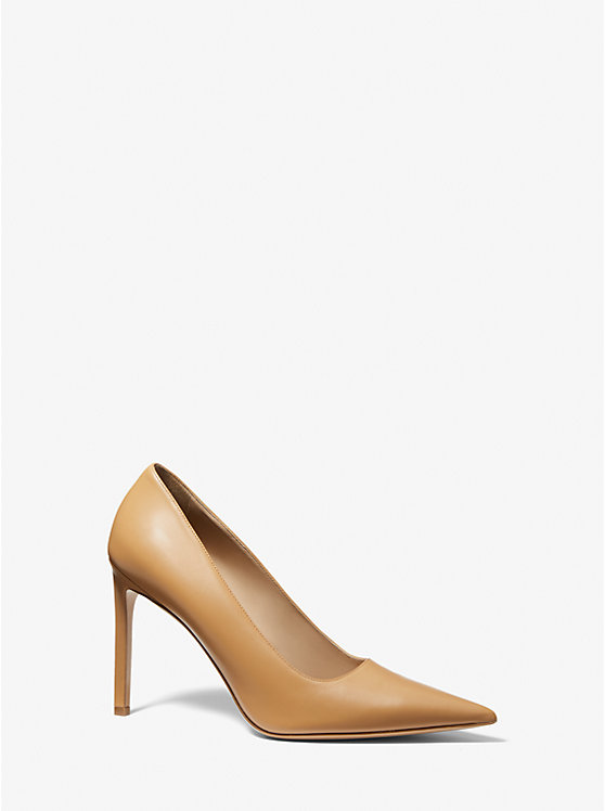 Michael Kors Martine Leather Women Pumps CAMEL | USAFDF1750