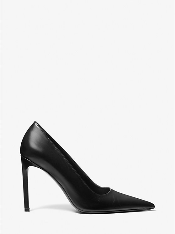 Michael Kors Martine Leather Women Pumps BLACK | USADFG1751