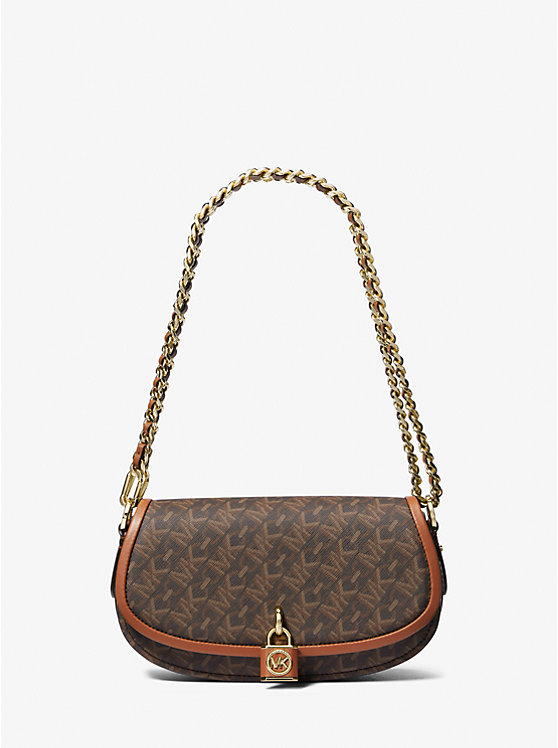 Michael Kors Mila Small Empire Signature Logo Women Crossbody Bag BROWN/LUGGAGE | USALIY1121