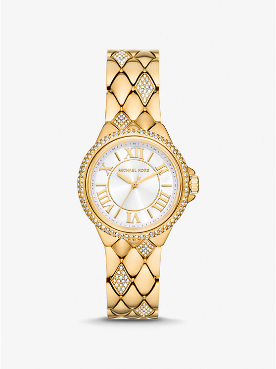 Michael Kors Mini Camille Pavé Gold-Tone Women Watch GOLD | USAAHV1597