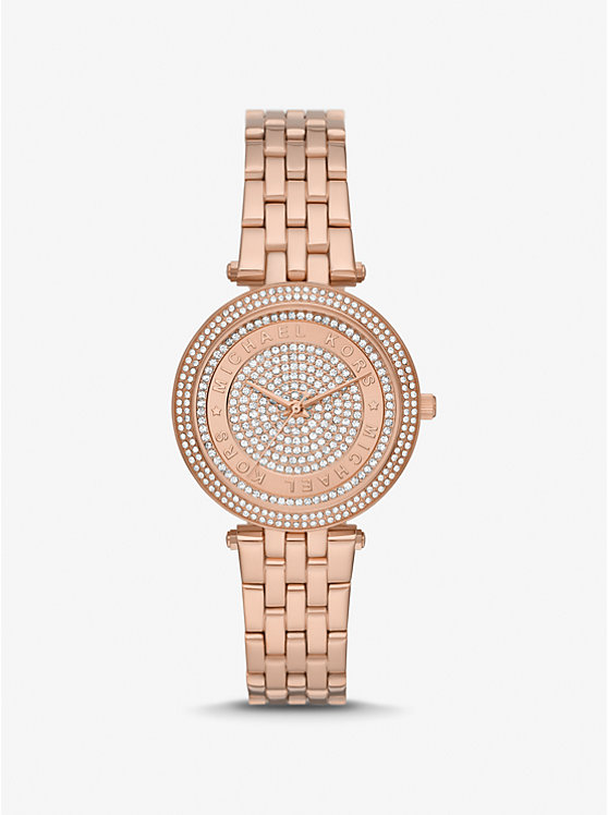 Michael Kors Mini Darci Pavé Rose Gold-Tone Women Watch ROSE GOLD | USAYXQ1602