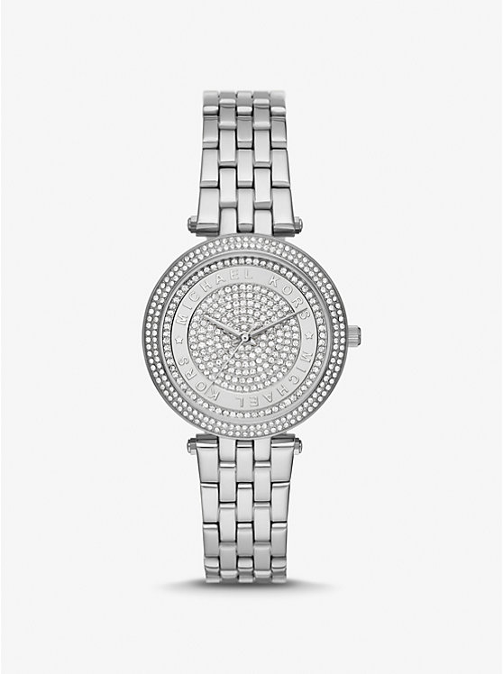 Michael Kors Mini Darci Pavé Silver-Tone Women Watch SILVER | USATCW1603