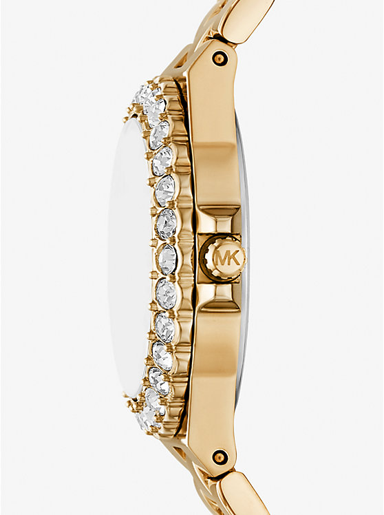 Michael Kors Mini Lennox Pavé Gold-Tone Women Watch GOLD | USAQMY1607