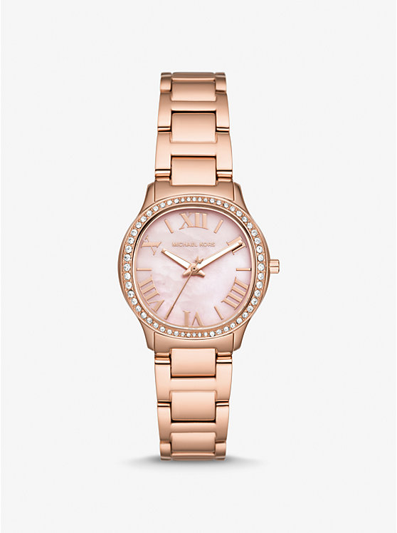 Michael Kors Mini Sage Pavé Rose Gold-Tone Women Watch ROSE GOLD | USARVP1611