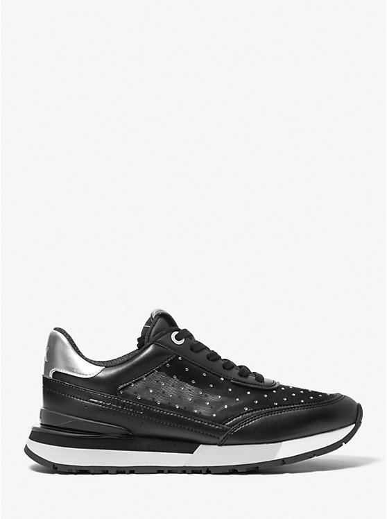 Michael Kors Nova Embellished Mesh Women Trainers BLACK | USAEBZ2026