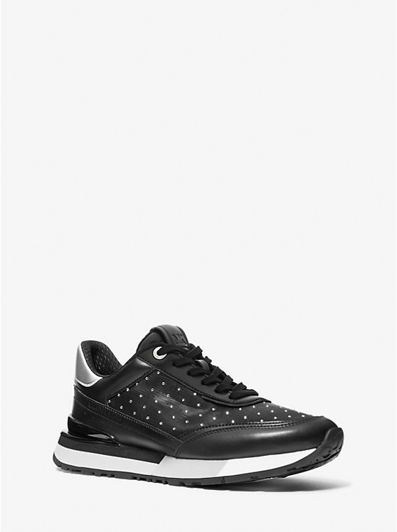 Michael Kors Nova Embellished Mesh Women Trainers BLACK | USAEBZ2026