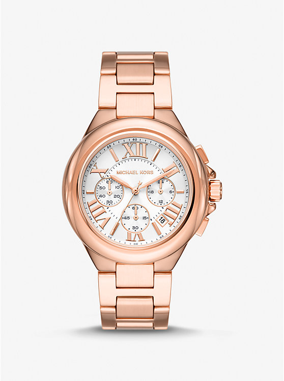 Michael Kors Oversized Camille Rose Gold-Tone Women Watch ROSE GOLD | USAGSX1622