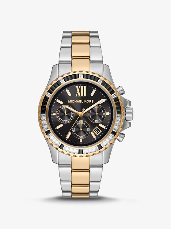 Michael Kors Oversized Everest Pavé Two-Tone Women Watch TWO TONE | USAKOB1625