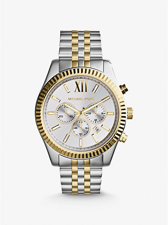 Michael Kors Oversized Lexington Two-Tone Men Watch TWO TONE | USAUZO2069