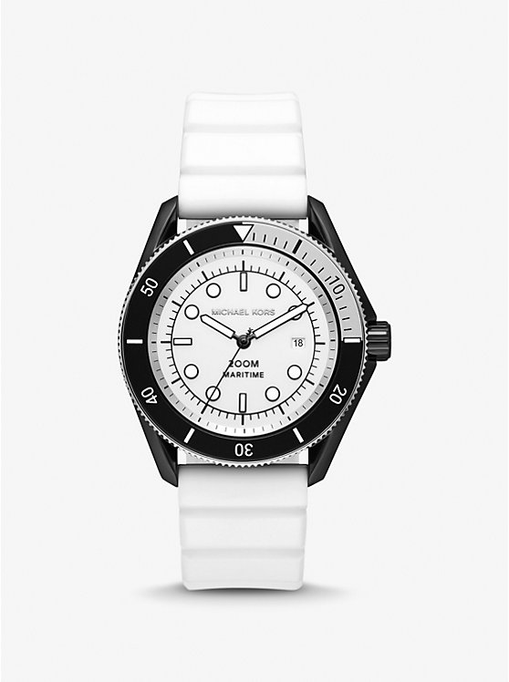 Michael Kors Oversized Maritime Silicone Men Watch WHITE | USARVS2072