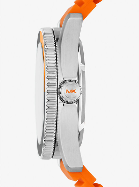 Michael Kors Oversized Maritime Silicone Men Watch ORANGE | USAEBD2073