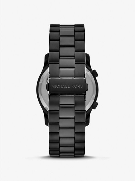 Michael Kors Oversized Runway Black-Tone Men Watch BLACK | USATCZ2080