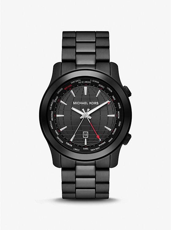 Michael Kors Oversized Runway Black-Tone Men Watch BLACK | USATCZ2080