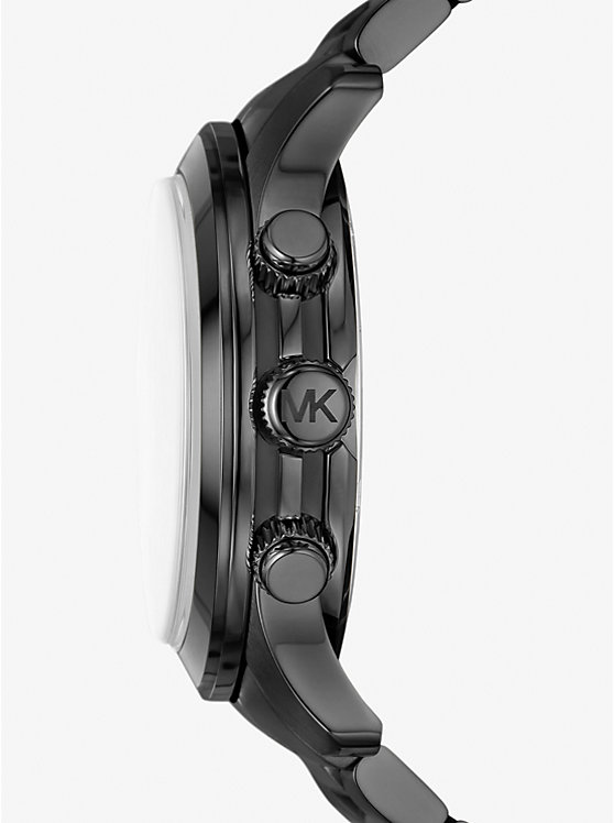 Michael Kors Oversized Runway Black-Tone Women Watch BLACK | USABEE1631