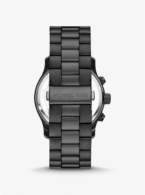 Michael Kors Oversized Runway Black-Tone Women Watch BLACK | USABEE1631