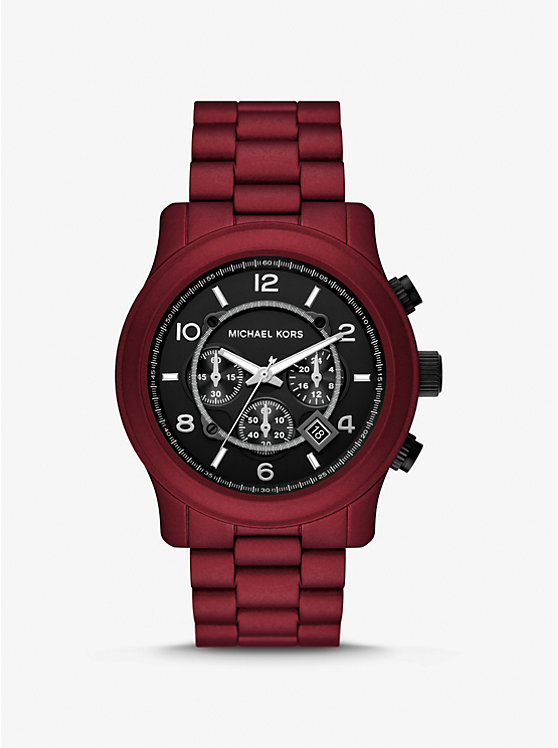 Michael Kors Oversized Runway Red-Coated Men Watch RED | USAYXX2081