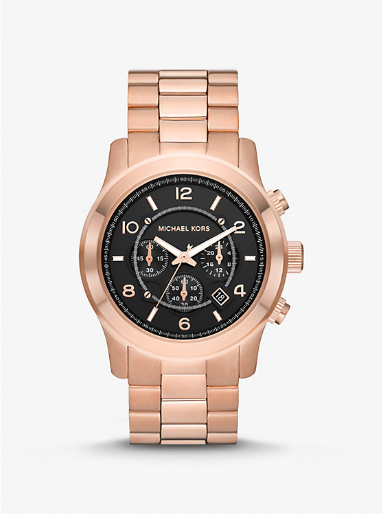 Michael Kors Oversized Runway Rose Gold-Tone Men Watch ROSE GOLD | USAUZC2082