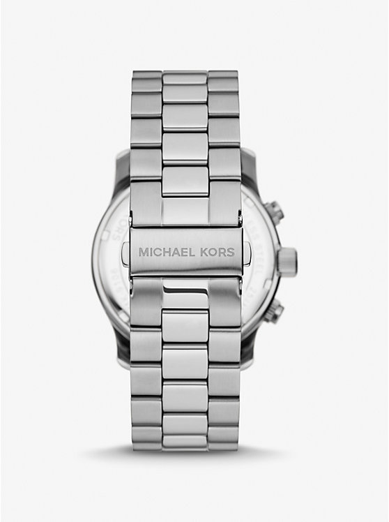 Michael Kors Oversized Runway Silver-Tone Women Watch SILVER | USAMQT1633