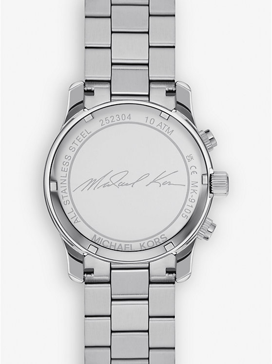 Michael Kors Oversized Runway Silver-Tone Women Watch SILVER | USAMQT1633