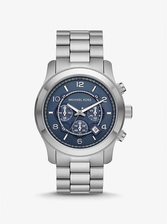 Michael Kors Oversized Runway Silver-Tone Women Watch SILVER | USAMQT1633