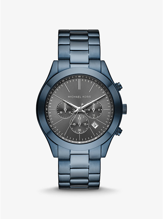 Michael Kors Oversized Slim Runway Blue-Tone Men Watch NAVY | USAILV2083