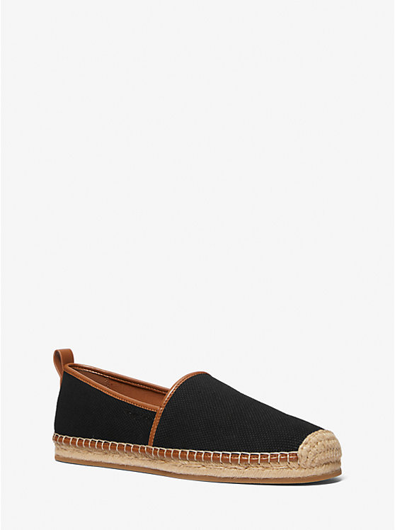 Michael Kors Owen Cotton Canvas Espadrille Men Sneakers BLACK | USATCE2279