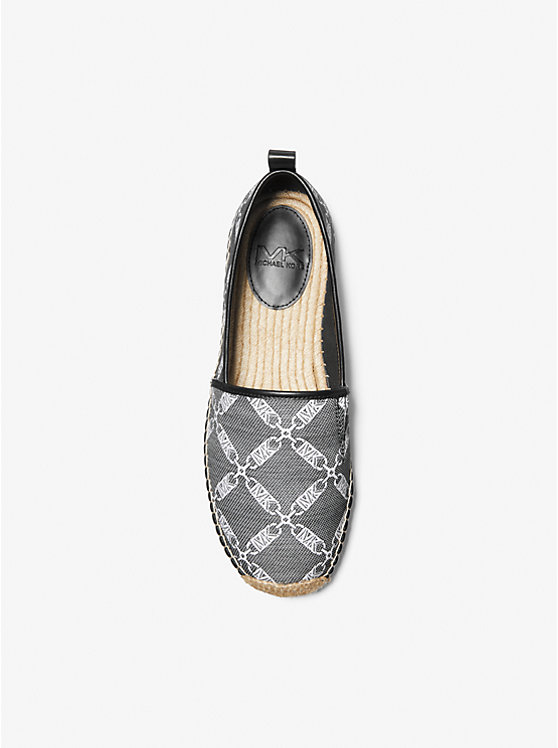 Michael Kors Owen Empire Logo Jacquard Espadrille Men Sneakers BLACK | USARVR2280