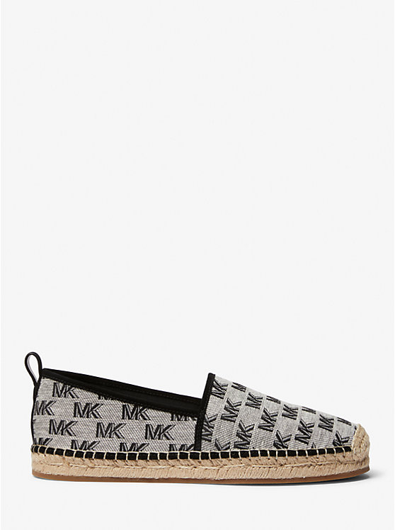 Michael Kors Owen Logo Jacquard Espadrille Men Sneakers BLACK | USAEBT2281