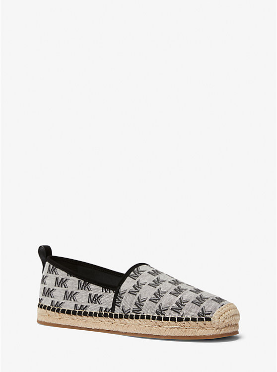 Michael Kors Owen Logo Jacquard Espadrille Men Sneakers BLACK | USAEBT2281