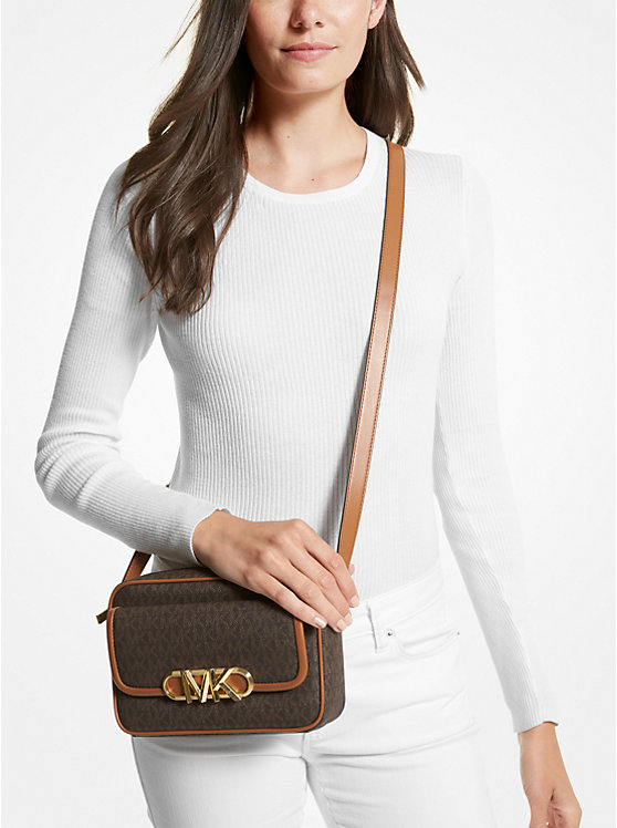 Michael Kors Parker Medium Logo Women Crossbody Bag BRN/ACORN | USAAHF1129