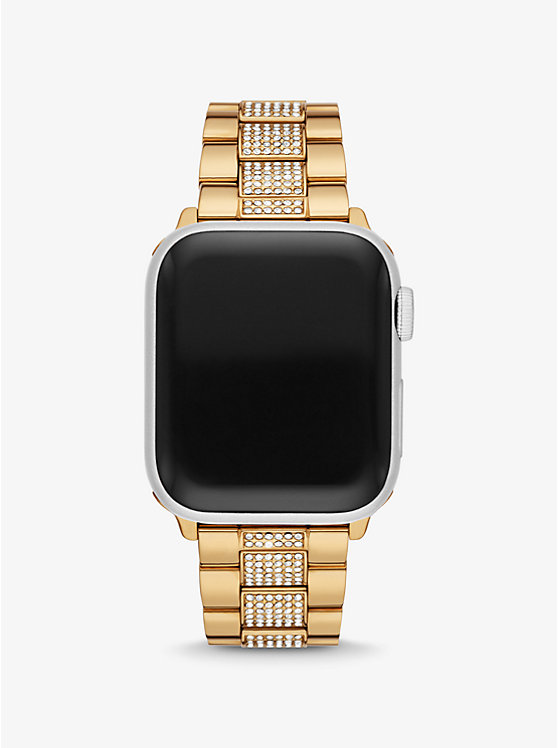 Michael Kors Pavé Gold-Tone Strap For Apple® Women Watch GOLD | USAFDK1646