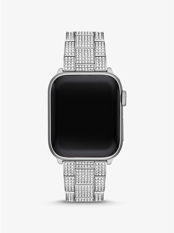 Michael Kors Pavé Silver-Tone Strap For Apple® Men Watch SILVER | USAFDW2089