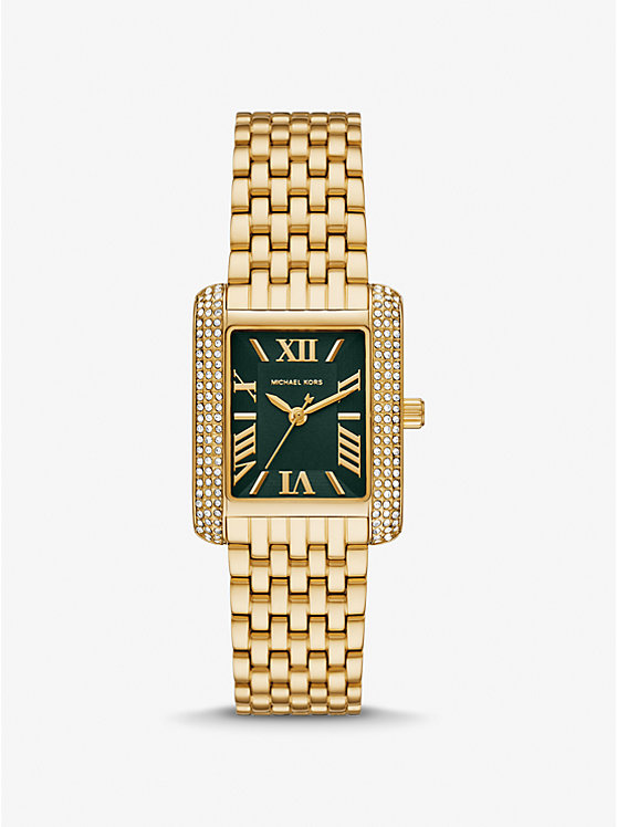 Michael Kors Petite Emery Pavé Gold-Tone Women Watch GOLD | USAAHX1649