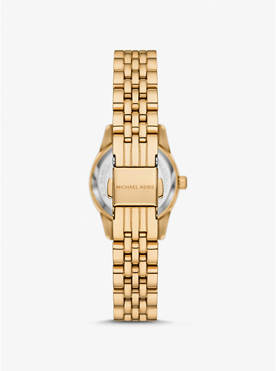 Michael Kors Petite Lexington Pavé Gold-Tone Women Watch TURQUOISE | USAOKV1651