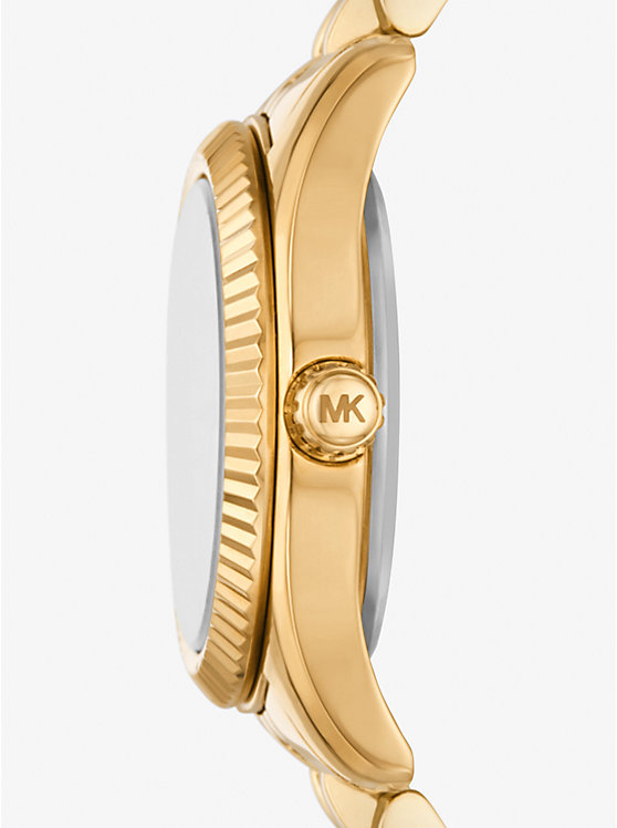 Michael Kors Petite Lexington Pavé Gold-Tone Women Watch GOLD | USAILB1652