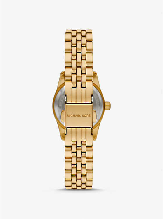 Michael Kors Petite Lexington Pavé Gold-Tone Women Watch GOLD | USAILB1652