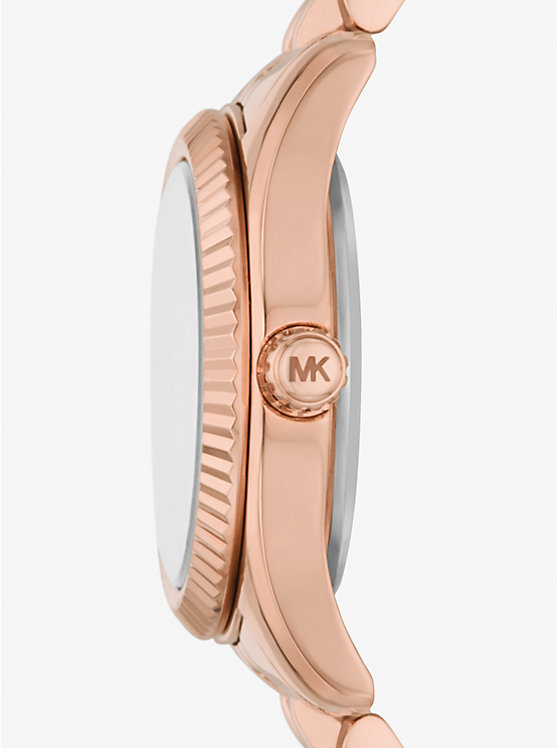 Michael Kors Petite Lexington Pavé Rose Gold-Tone Women Watch ROSE GOLD | USAUZN1653