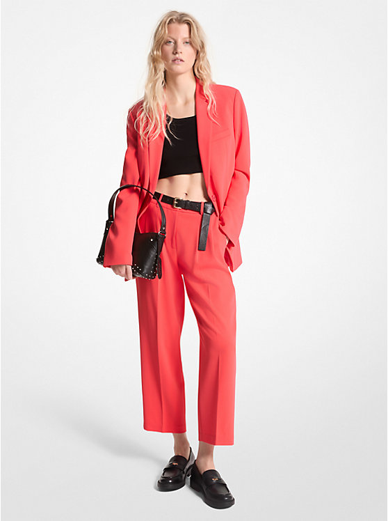 Michael Kors Pleated Crepe Women Pants CORAL | USASGQ1440