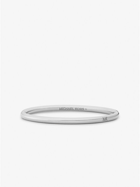 Michael Kors Precious Metal-Plated Brass Women Bangle SILVER | USAUZR1497