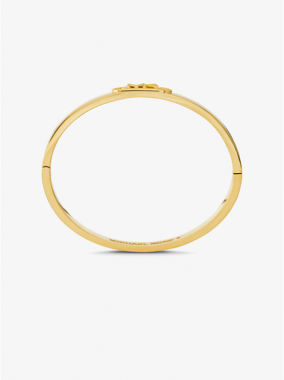 Michael Kors Precious Metal-Plated Brass Empire Logo Women Bangle GOLD | USAWNO1502