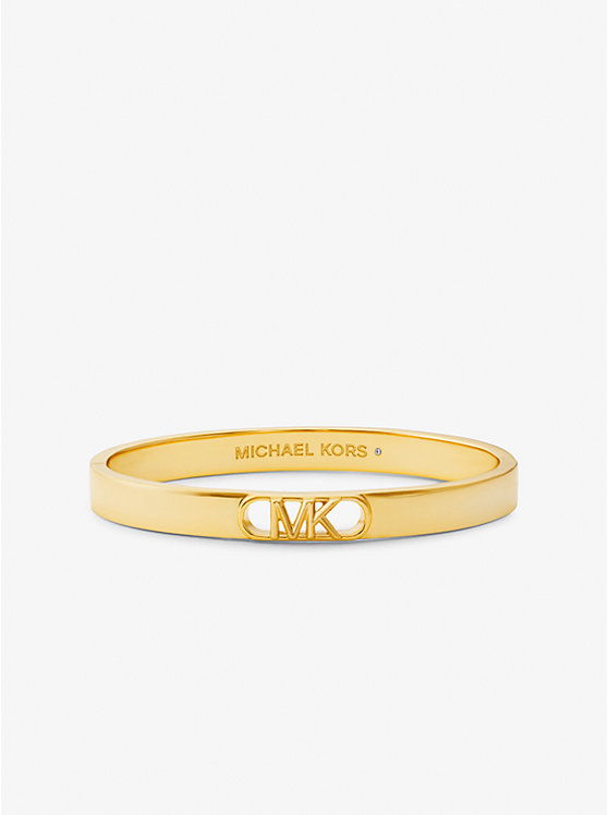 Michael Kors Precious Metal-Plated Brass Empire Logo Women Bangle GOLD | USAWNO1502