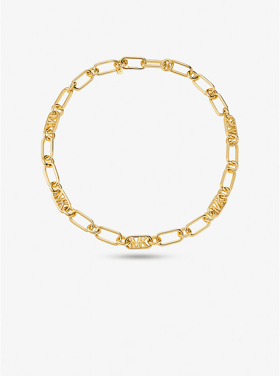 Michael Kors Precious Metal-Plated Brass Chain Link Women Necklace GOLD | USATCD1560