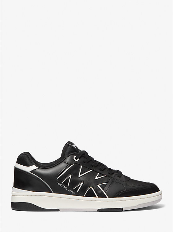 Michael Kors Rebel Leather Men Sneakers BLACK | USAQMU2283