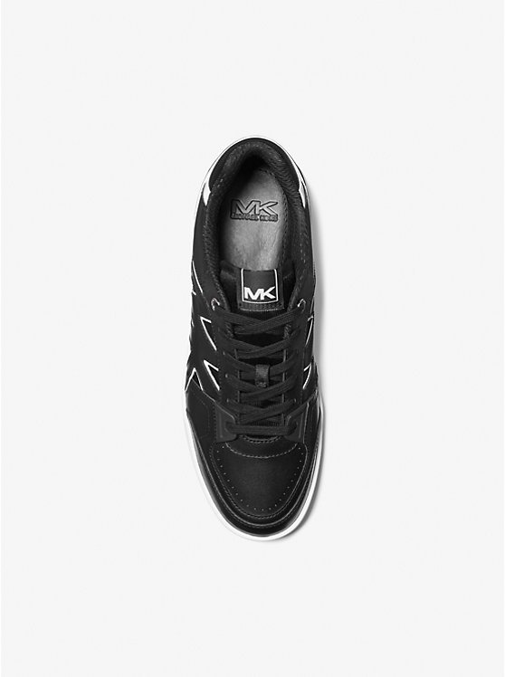 Michael Kors Rebel Leather Men Sneakers BLACK | USAQMU2283