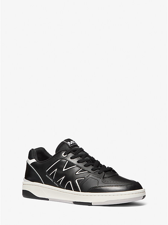 Michael Kors Rebel Leather Men Sneakers BLACK | USAQMU2283