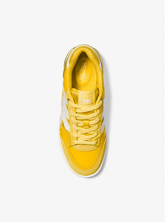 Michael Kors Rebel Leather Women Sneakers BRIGHT DANDELION | USAZUN2004