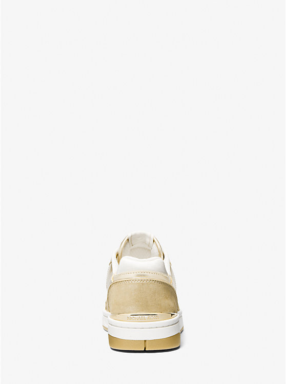 Michael Kors Rebel Metallic Leather Women Sneakers PALE GOLD | USAKOM2006